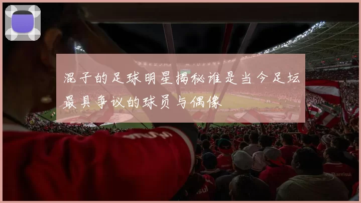 混子的足球明星揭秘谁是当今足坛最具争议的球员与偶像